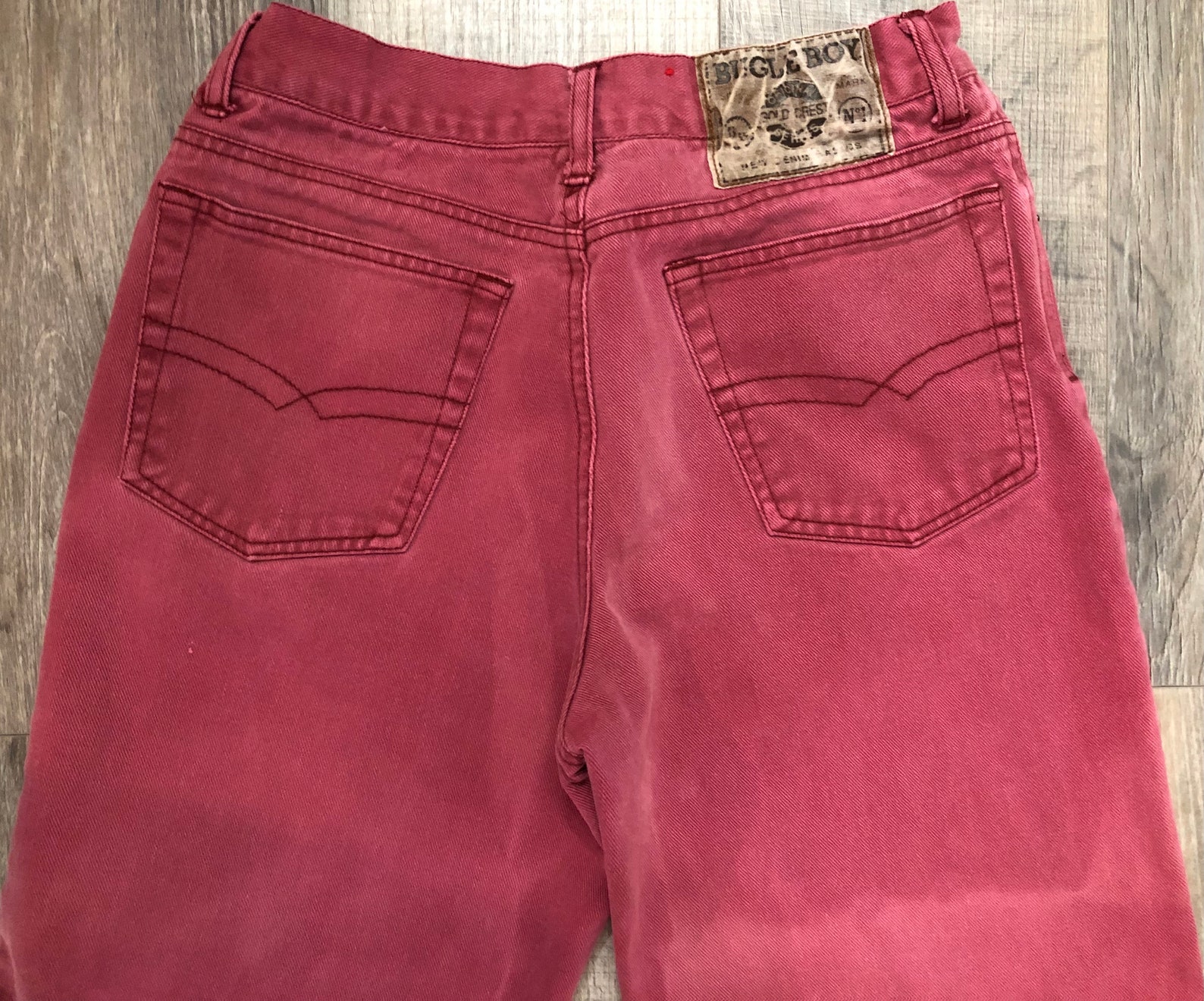 Vintage 1990s BUGLE BOY Unisex Jeans Faded Wine Red Men's - Etsy