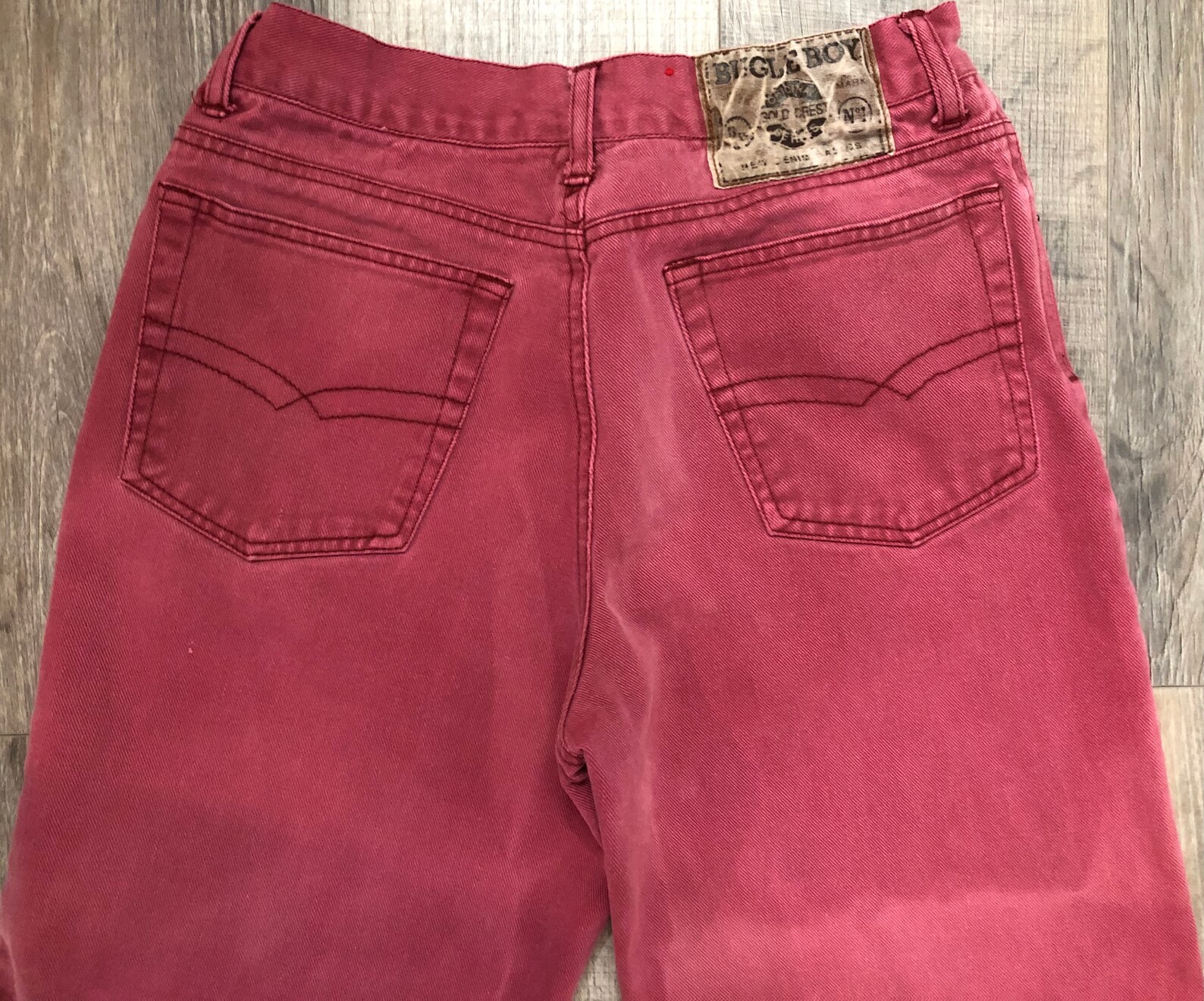 Vintage 1990s BUGLE BOY Unisex Jeans Faded Wine Red Men's Etsy