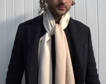 Double-Sided Alpaca Wool Scarves For Men