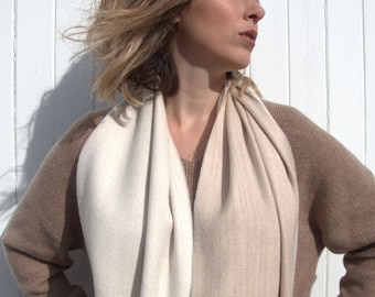 Double-Sided Alpaca Wool Scarves For Women