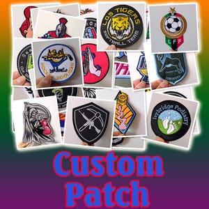4pcs Custom Embroidered Patches - Personalized Iron-On/Sew-On/Hook LOGO Patch for Clothing, Hats, Bags, Business Uniforms
