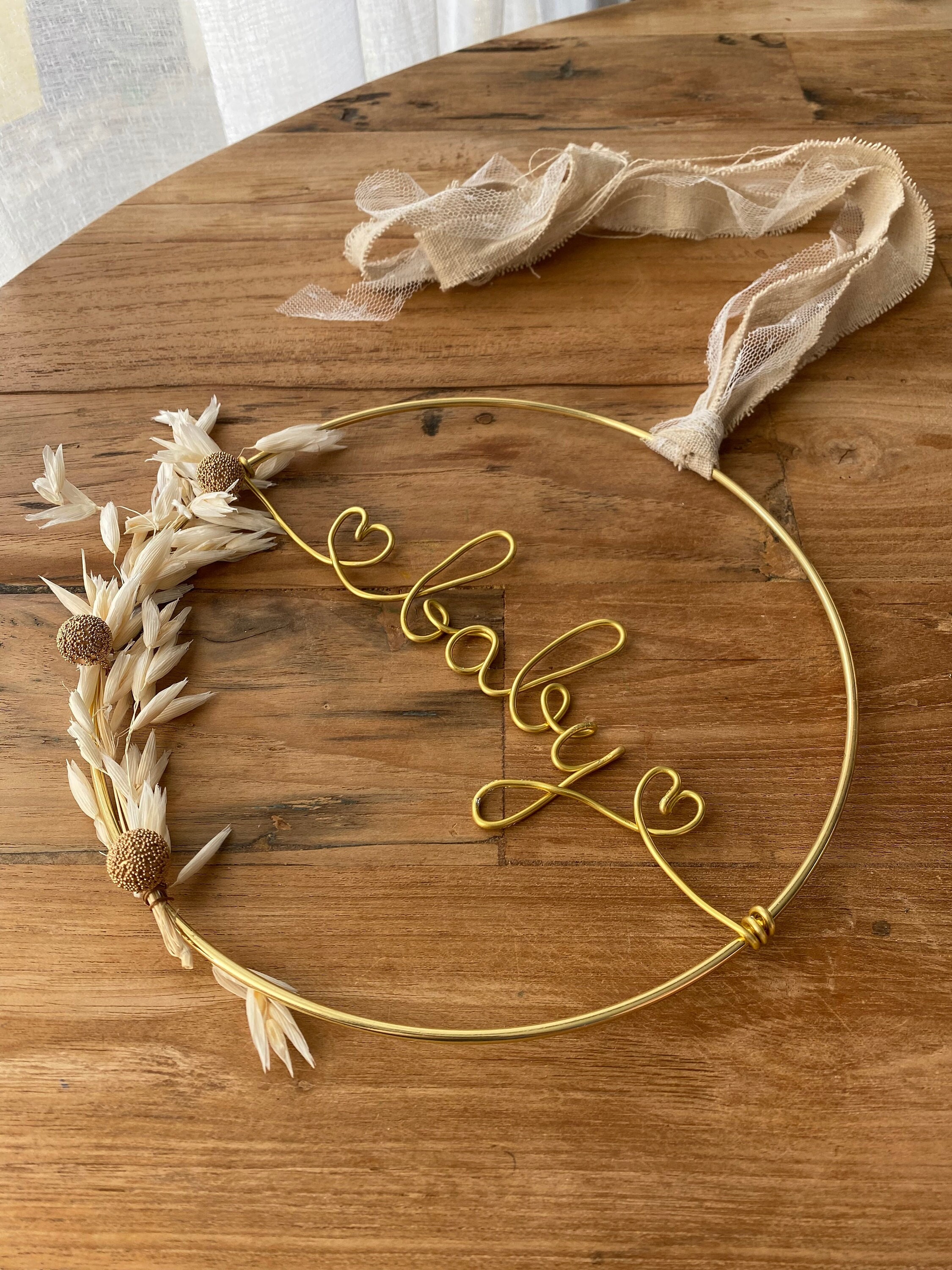 Petit Couronne de Fleurs Séchées