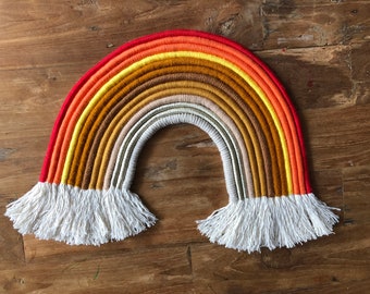 Arc en ciel macramé XXL