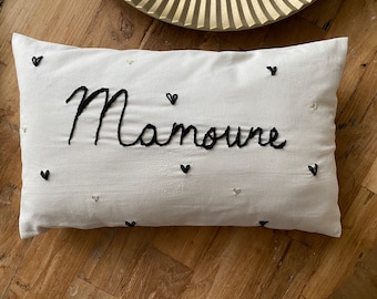 Coussin personnalisé, coussin prénom, coussin maman, cadeau fête des mères personnalisé, coussin mamoune