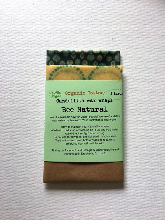 Vegan Set Of 2 Candelilla Wax Wraps You Can Choose Mix Etsy