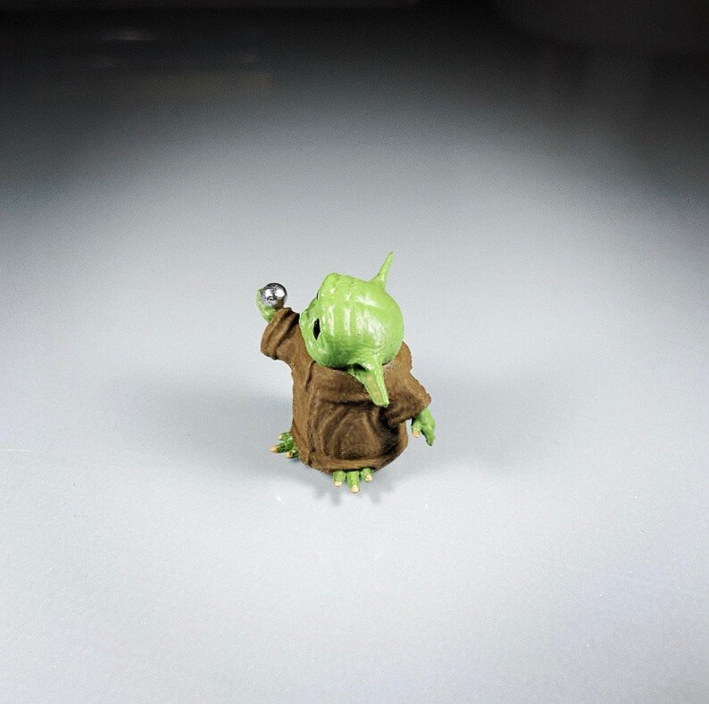 Baby Yoda with ball Miniature Figure painted Etsy