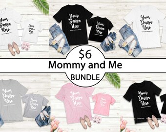 Mommy and Me Tshirt Mockup Bundle, Matching Family Toddler Shirt Mock Up, Mother's Day Mockup