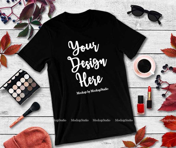 Download Fall Feminine Bella Canvas 3001 Black Unisex Women T-Shirt ...