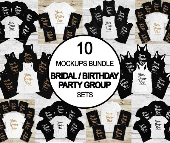 Bachelorette Group Bride Squad Mockup Bundle Bridesmaid Bridal Shower