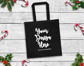 Download Free Christmas Black Tote Bag Mockup Winter Canvas Tote Flat Lay Holiday Liberty Grocery Bag Mock Up All Free Mockups Mockupworld PSD Mockup Template