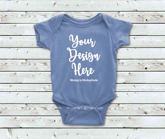 Carolina Blue Baby Bodysuit Mockup Toddler Newborn Blank Infant Carolina Blue Baby Bodysuit Mockup Toddler Newborn Blank Infant