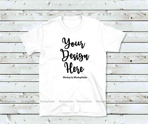 White Gildan 64000 T-Shirt Mockup White Shirt Mock Up White Gildan 64000 T-Shirt Mockup White Shirt Mock Up