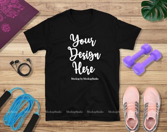Download Free Gildan 64000 Gym Tshirt Mockup Blank Tshirt Flat Lay Fitness Yoga Black Shirt Mock Up Styled T Shirt Flat Lay Unisex Women Shirt Mockup Free Mockups Psd Mockups Packaging Mockups PSD Mockup Template