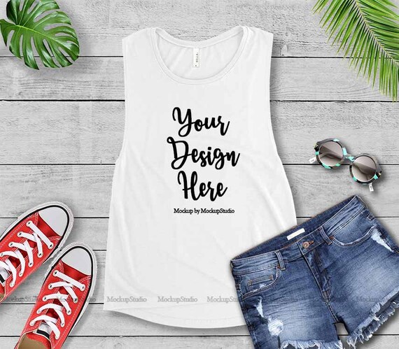 Download Free White Tank Top Mockup Bella Canvas 8803 Women Blank Psd All Free Logo 3d For Mockup T Shirt Free Mockup Logo