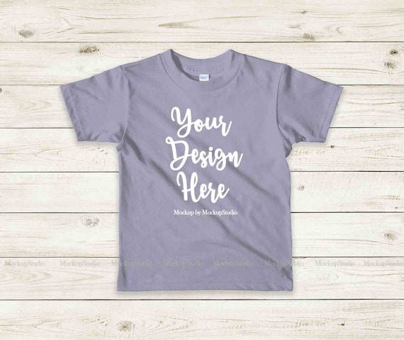 Kids Slate T-Shirt Mockup Toddler American Apparel 2105 Blank