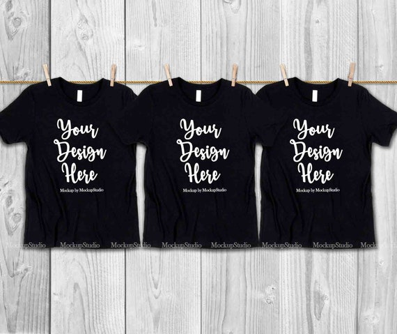 3 Matching Teen T-Shirts Mockup Cousins Siblings Best Friends