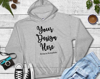 Download Free Sport Grey Hoodie Mock Up Fall Gildan 18500 Heavy Blend Blank Hooded Sweatshirt Mockup Autumn Unisex Women Men Youth Teen Flat Lay Display Free Templates Packaging Mockups PSD Mockup Template