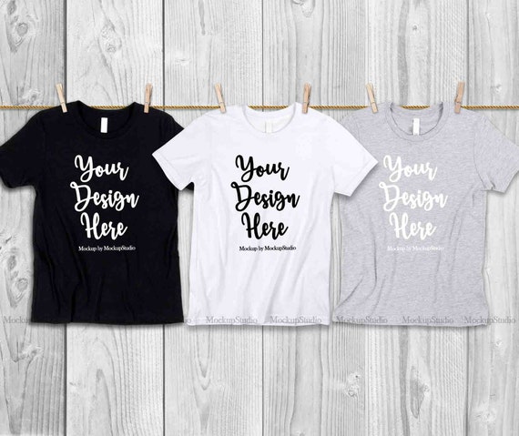 Download Free 3 Colors Teen T Shirts Mockup Cousins Siblings Best Friends Download Free Mockups Design Templates PSD Mockup Template