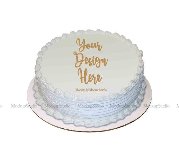 Round Cake Mockup Edible Cake Print Mock Up White Mockup Image T Shirt Free Download