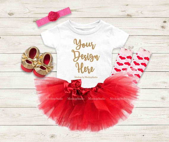 Infant Girl White T-Shirt Mockup Toddler Shirt Mock Up