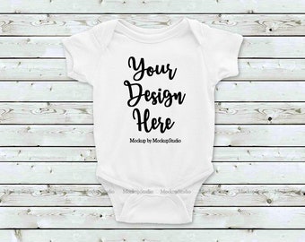 Download White Baby Bodysuit Mockup Toddler Newborn Blank Infant Shirt Wooden Background Mock Up Baby Tee Mockup Toddler Onepiece Display Flat Lay All Free Mockups Free Mockup