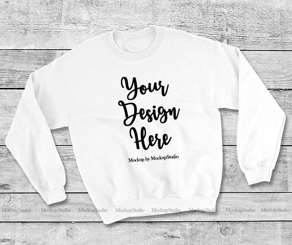 Download White Sweat Shirt Mockup Gildan Heavy Blend Crewneck Sweat Shirt 18000 Paper Bag Mockup Template Psd Free Download