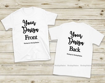 Download Tshirt Mockup Front And Back Etsy