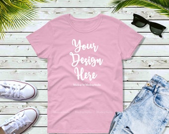 Download Light Pink T Shirt Mockup Gildan 5000 Tshirt Flat Lay Styled Shirt Mock Up Unisex Women Youth Teen Jersey Jeans Shirt Mockup Flatlay Tee Awesome T Shirt Mockup Psd File