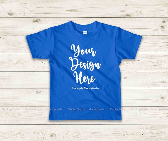 Kids Lapis Blue T-Shirt Mockup Toddler American Apparel 2105 Kids Lapis Blue T-Shirt Mockup Toddler American Apparel 2105