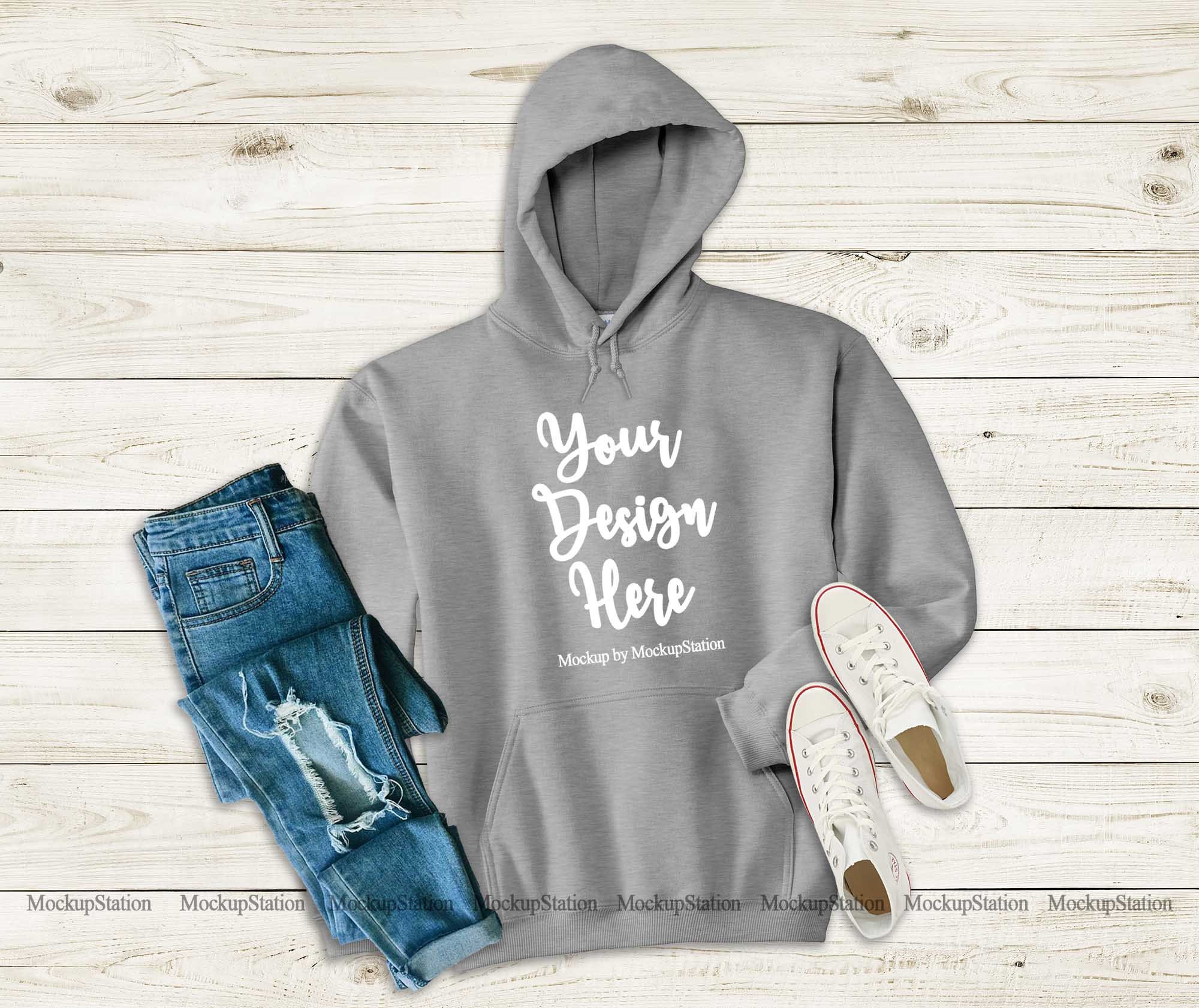 Download Gildan Hoodie Mockup Gildan 18500 Hooded Sweatshirt Mockup Sport Grey Womens Hoodie Mock Up Art Collectibles Photography Kromasol Com