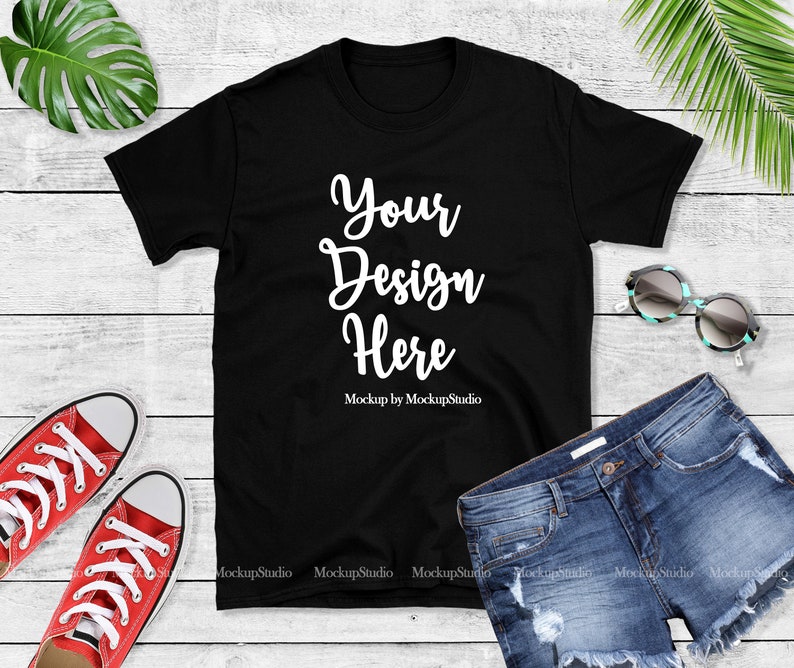 Download Tshirt Mockup Bundle 6 Unisex Shirt Mock Up Bundle Basic ...