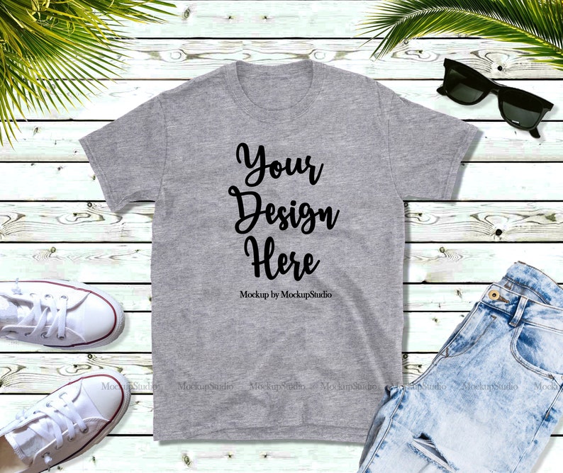 Download Tshirt Mockup Bundle 6 Unisex Shirt Mock Up Bundle Basic | Etsy