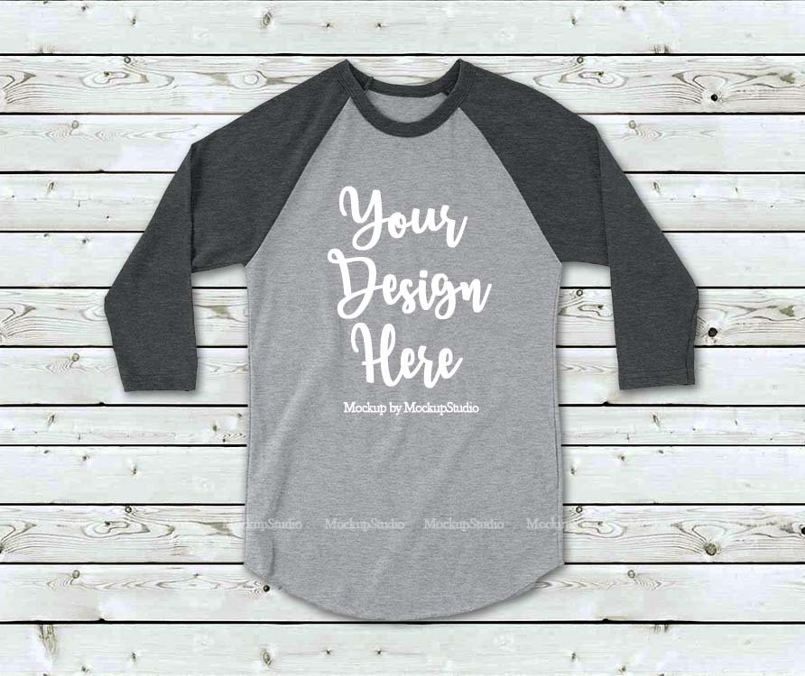 Gray Raglan Mockup Charcoal Gray Baseball Shirt Mock Up Etsy