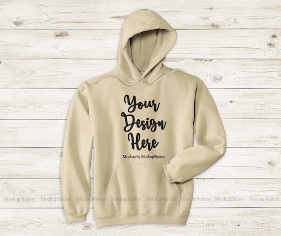 Sand Hoodie Mockup Gildan 18500 Heavy Blend Hooded Sweatshirt | Etsy