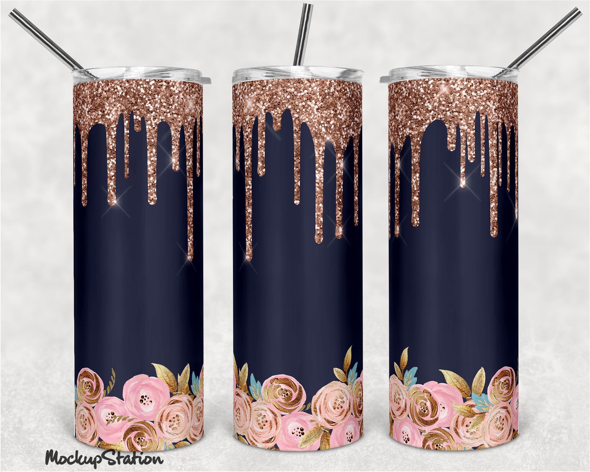 Bokeh Blast Glitter 20oz Skinny Tumbler Design for Sublimation