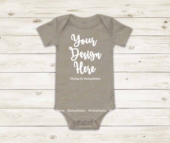 Heather Stone Baby Bodysuit Mockup Toddler Newborn Infant Etsy