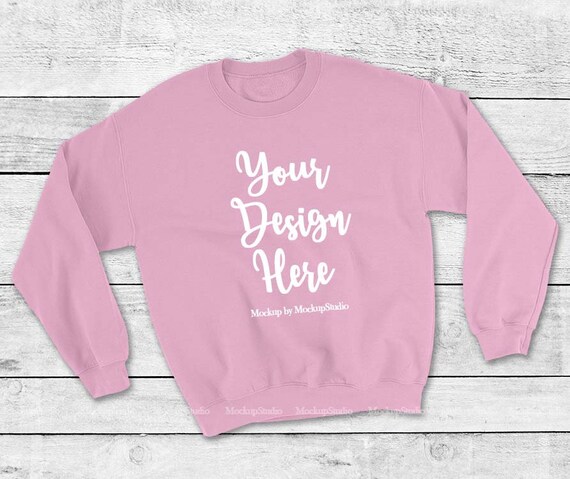 light pink crew neck sweatshirt