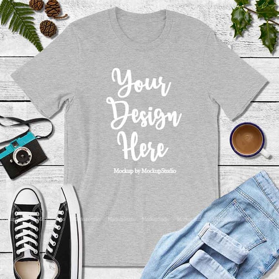 Fall Bella Canvas 3001 Athletic Heather Unisex Women T Shirt Etsy