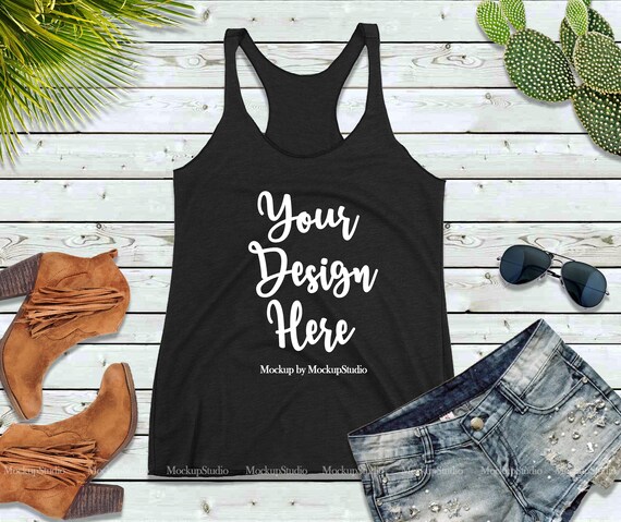 Download Next Level 6733 Women Black Tank Mockup Blank Tank Top Etsy
