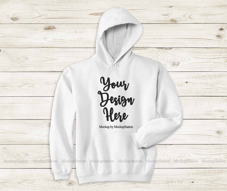 White gildan hoodie Clearance