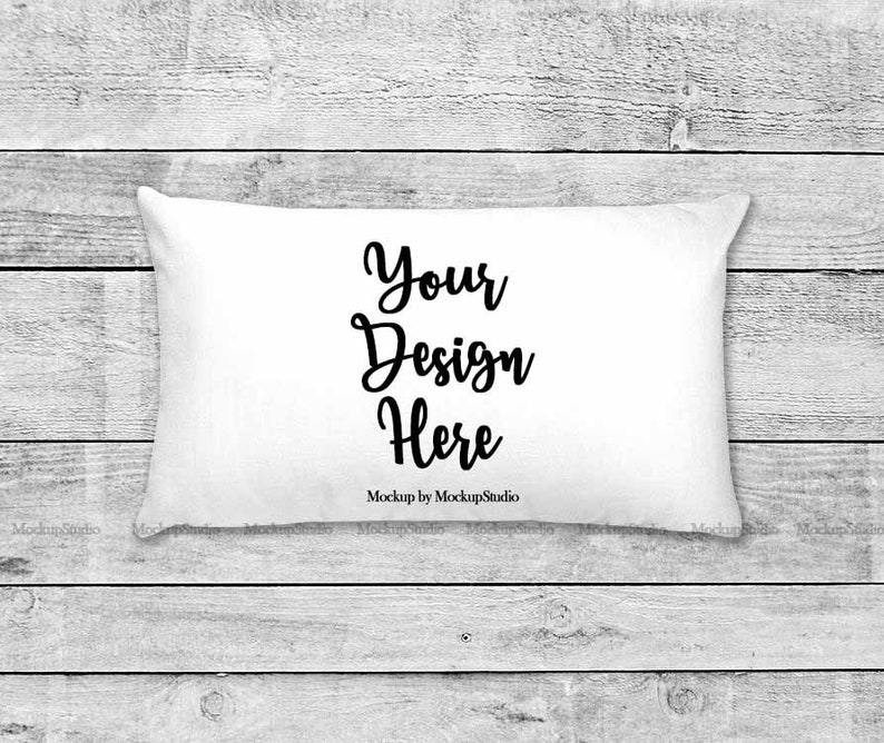 Download White Throw Pillow Mockup Rectangle Pillow Canvas Case ...