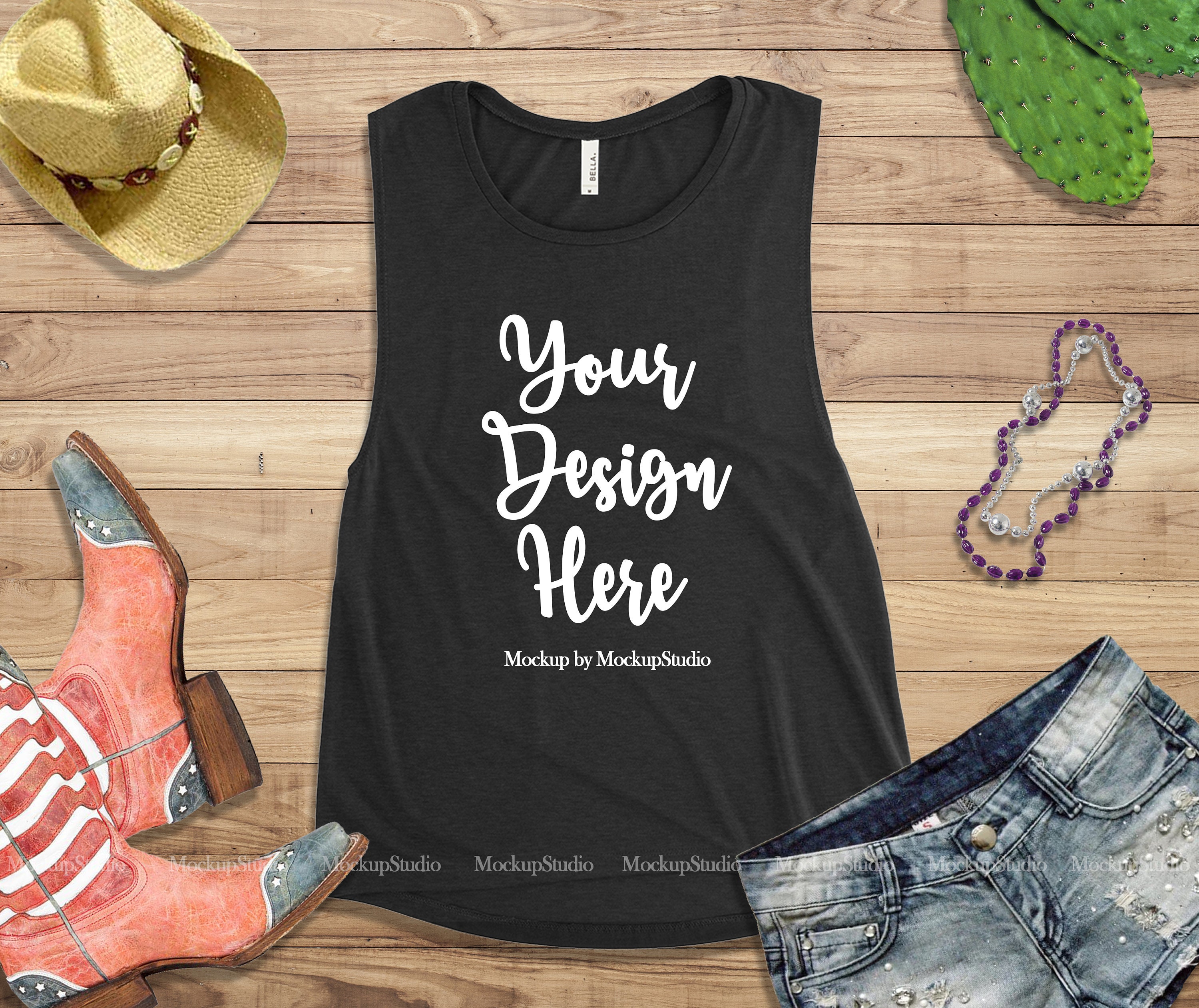 Download Bella Canvas 8803 Black Tank Top Mockup Women Blank Tank | Etsy