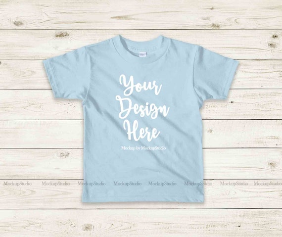 Download Kids Light Blue Tshirt Mockup Toddler American Apparel 2105 Etsy