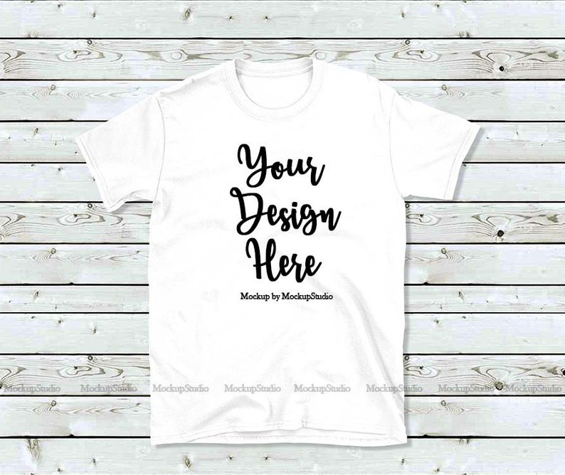 Download White Gildan 64000 Tshirt Mockup White Shirt Mock Up ...