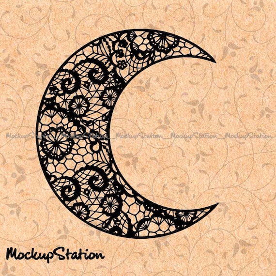 Download Moon Lace Mandala Svg Boho Witch Fall Autumn Decor Svg Dxf Ai Etsy