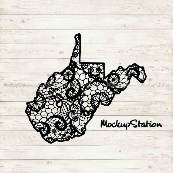 Download West Virginia Lace Mandala Png Wv Floral Zentangle Boho Decor Etsy