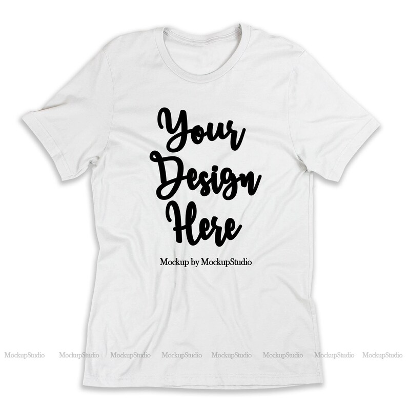 White Bella Canvas 3001 Tshirt Mockup Blank Shirt Mock Up