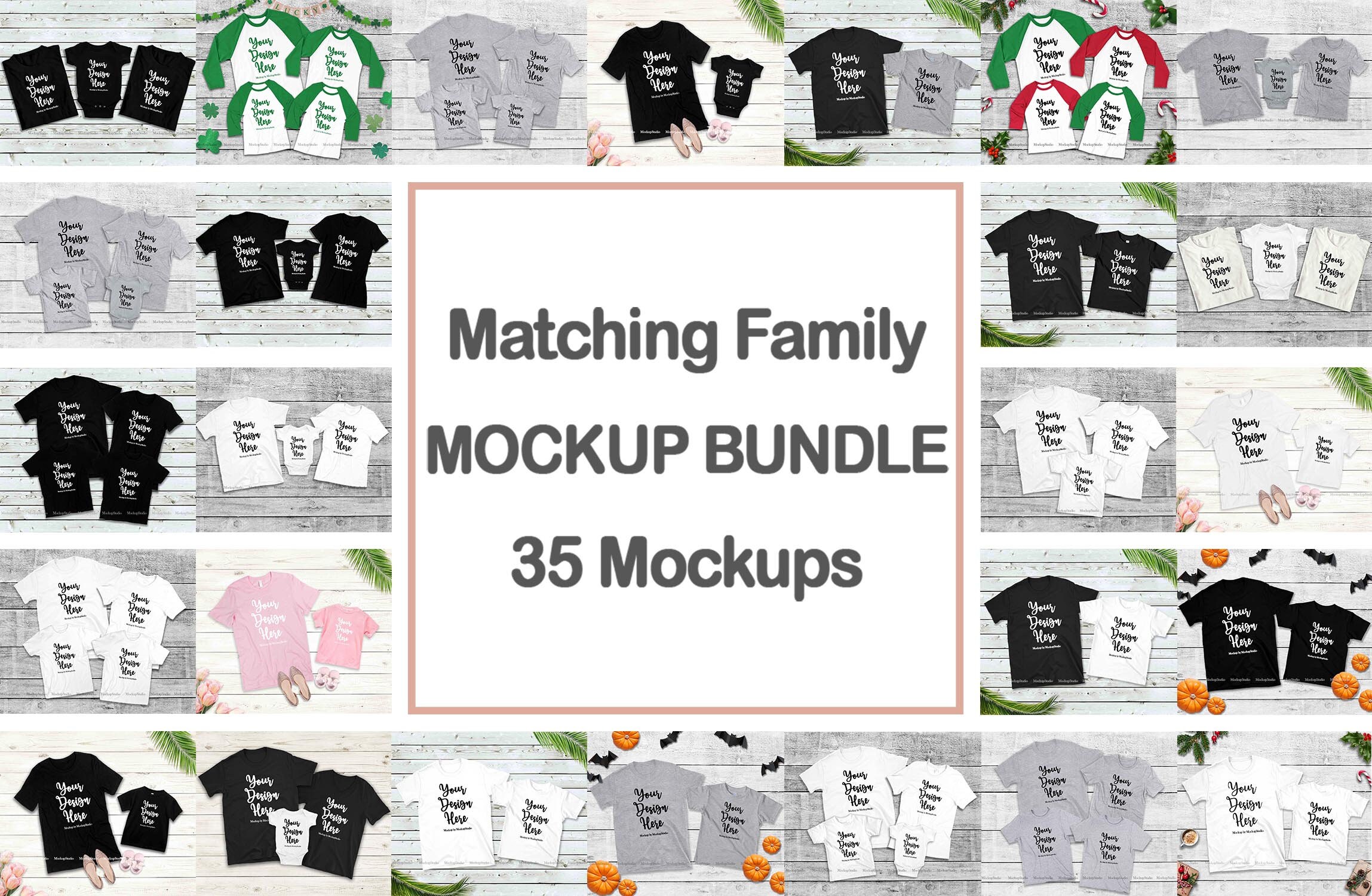 Download Family Tshirt Mockup Bundle Kids Shirt Mock Up Bundle | Etsy