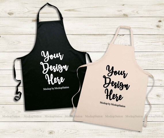 Matching Apron Mockup Natural Beige Apron Template Mock Up Etsy