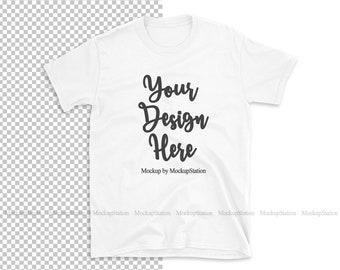 Weißes T-Shirt Mockup Auf Weißem Und Transparentem Hintergrund, PNG Mock Up